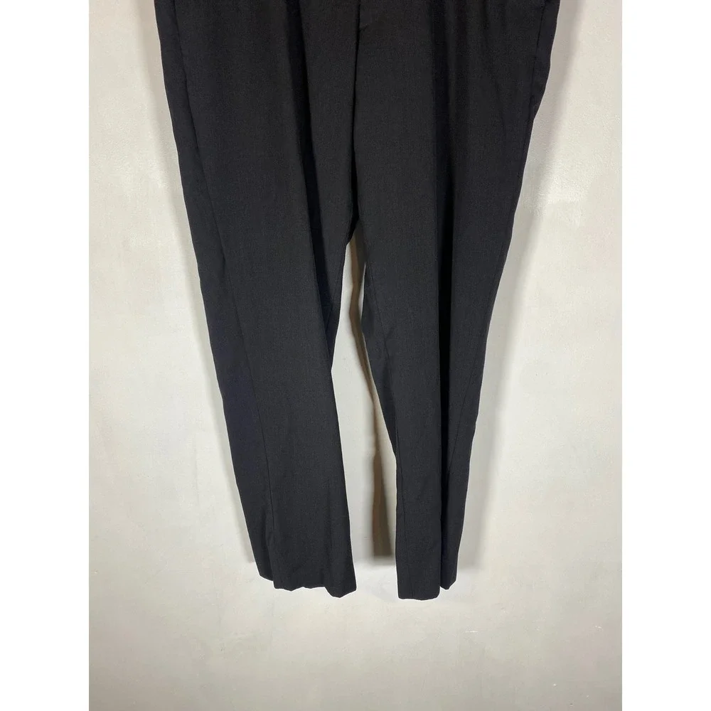 Pronto Uomo 36x32 Black 100% Wool Dress Pants Flat Front Career Office
